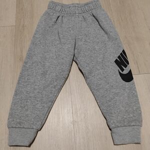 Nike Kids Gray Joggers with Black Logo